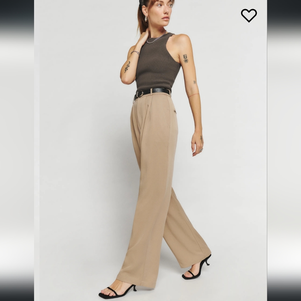 Reformation Mason Pant in Khaki